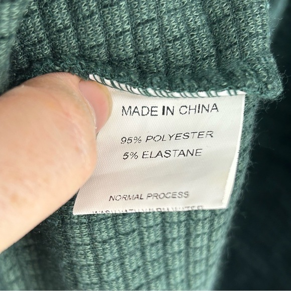 SIMPLEE WOMEN’S XL GREEN FAUX WRAP CORDUROY DRESS SIDE TIE BELTED V-NECK CHIC - Picture 4 of 7